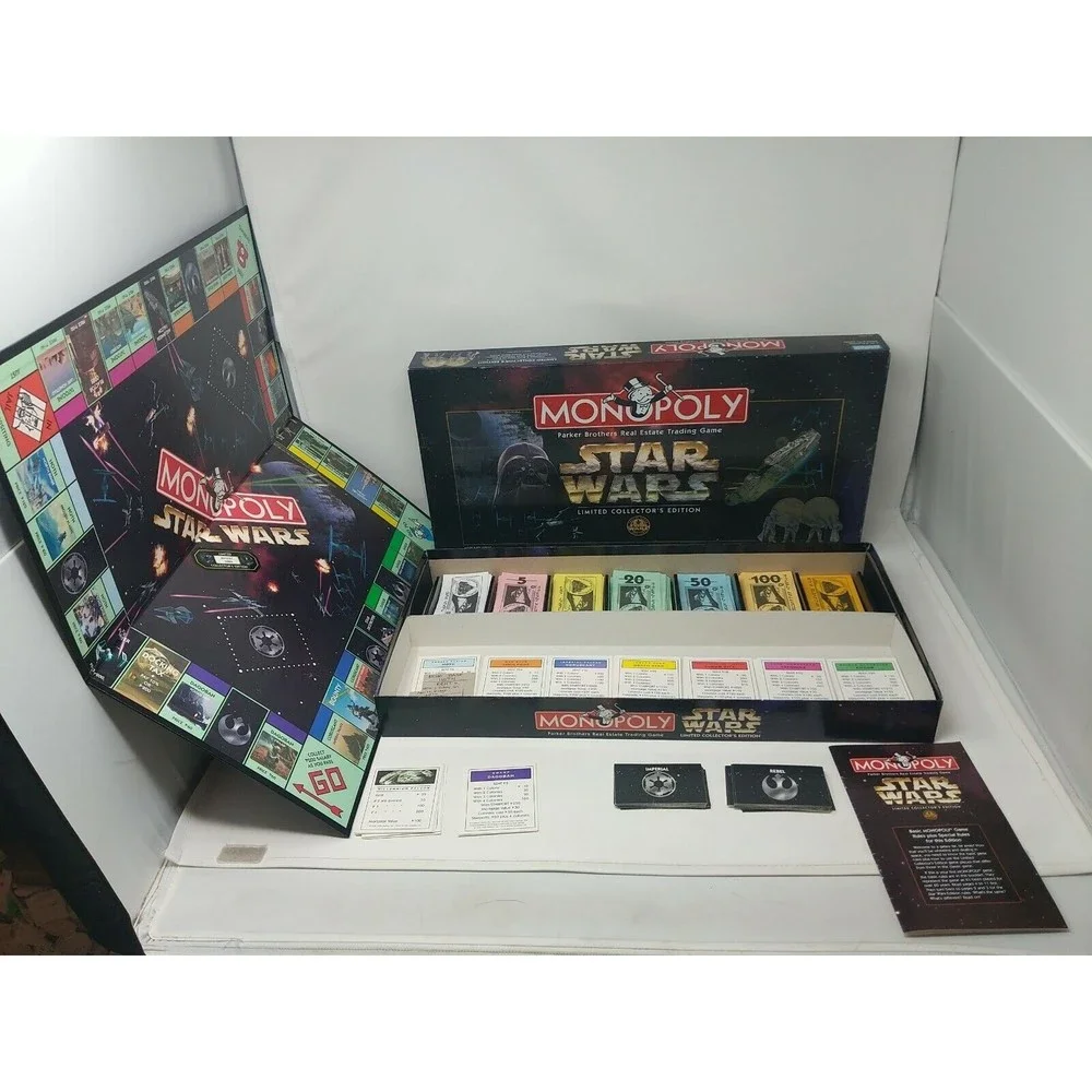 Monopoly Star Wars Limited Edition 90s Board Game Money Cards Box Replacement‎